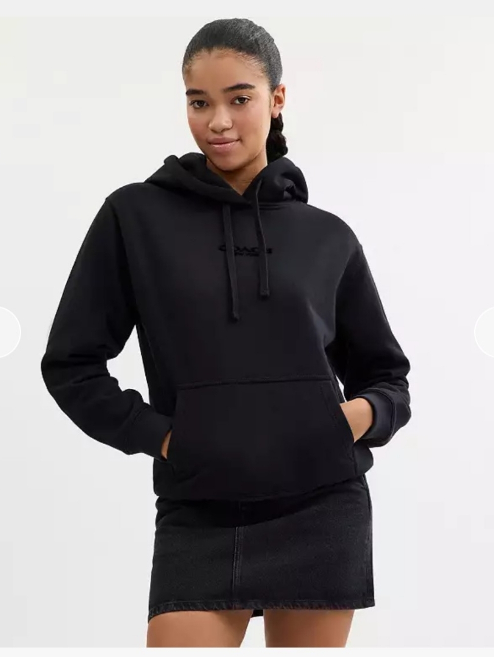 Coach Black Logo Hoodie Sweatshirt